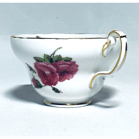 Vtg Foley Tea Cup Century Rose 1950 Paul Granet Pink Gold Trim Replacement - Picture 2 of 15